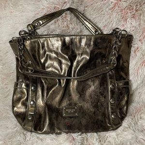 Michael Kors Delancy Signature Mirror Metallic Bag